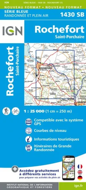 Wandelkaart - Topografische kaart 1430SB Rochefort | IGN - Institut Gé