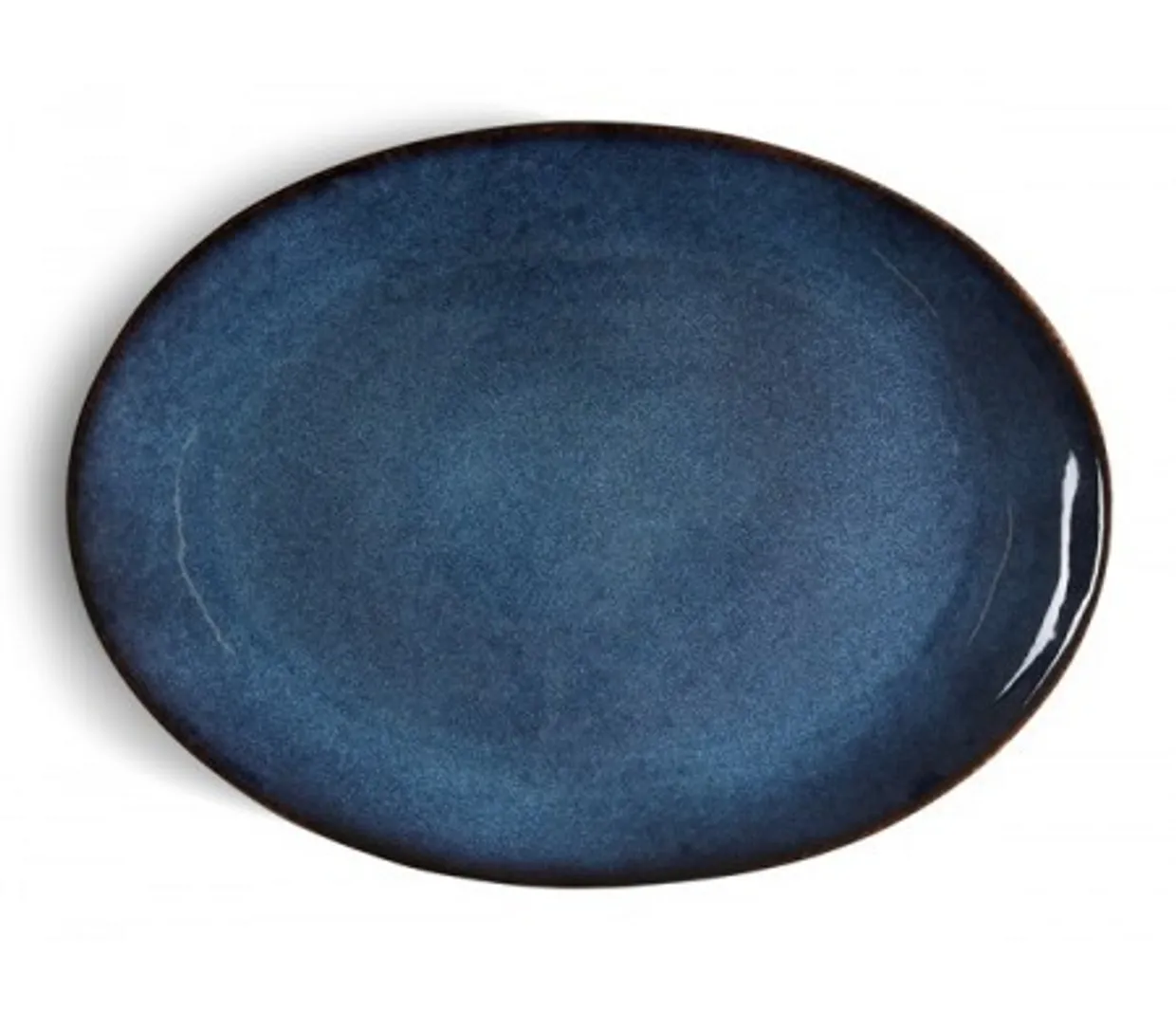 Schaal ovaal 45 cm Zwart/Donkerblauw
