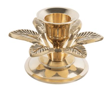 Tiny flower candle holder Goud