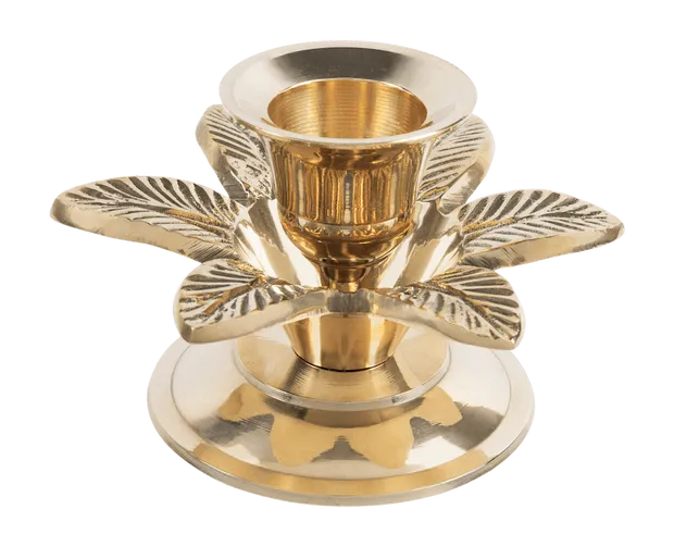 Tiny flower candle holder Goud