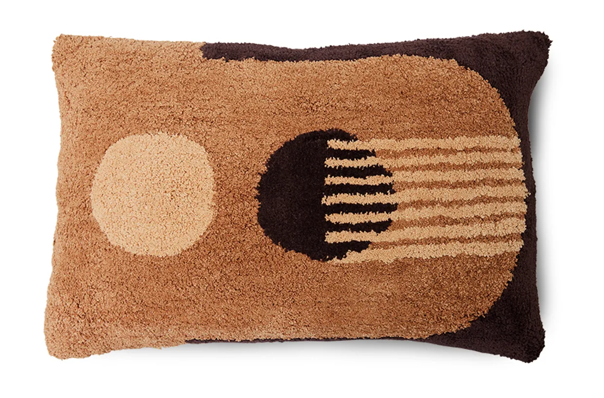 Tufted graphic cushion Bark (40x60)