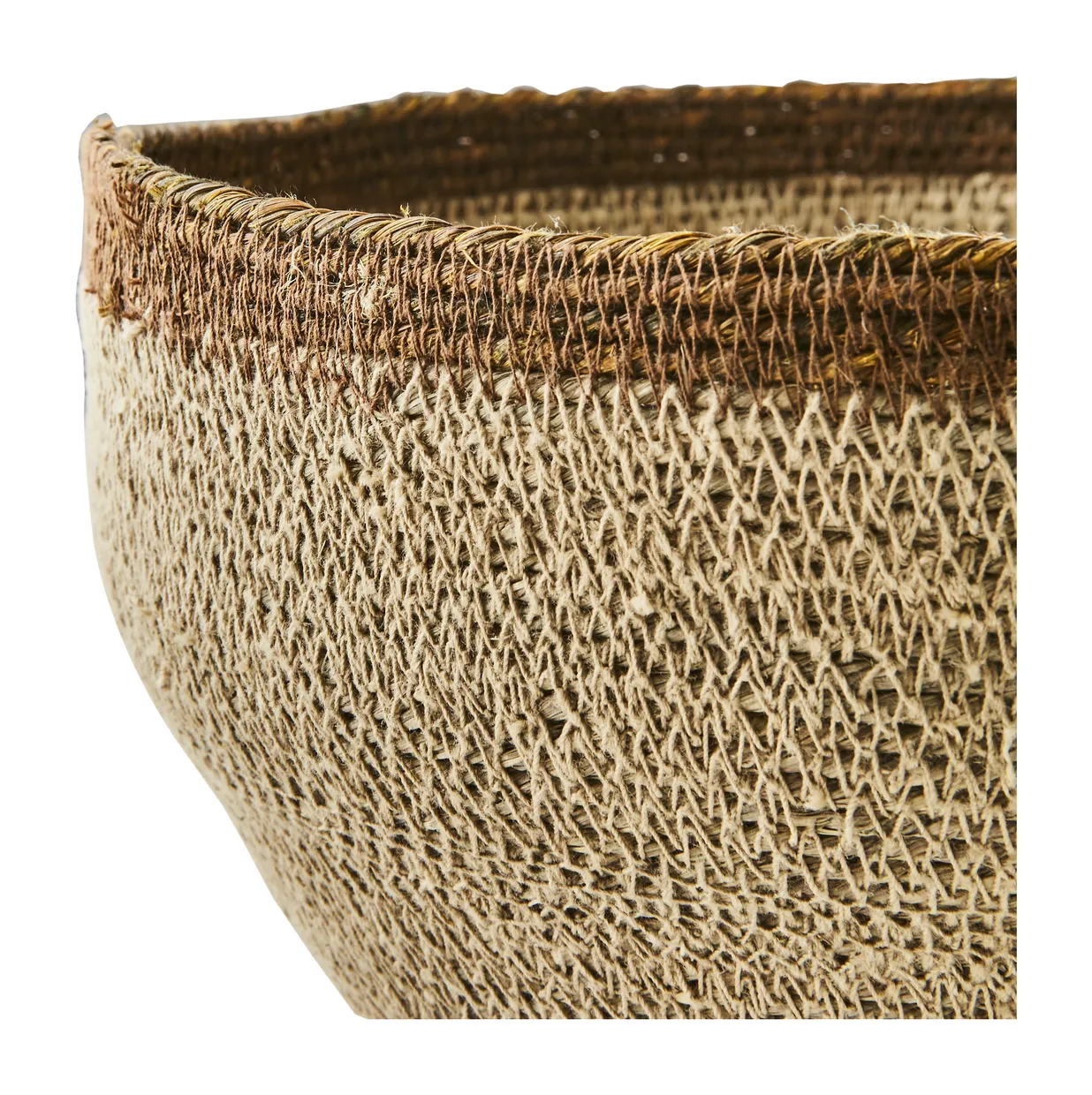 Basket Seagrass Jute Mand Color Neutraal Nature Bruin