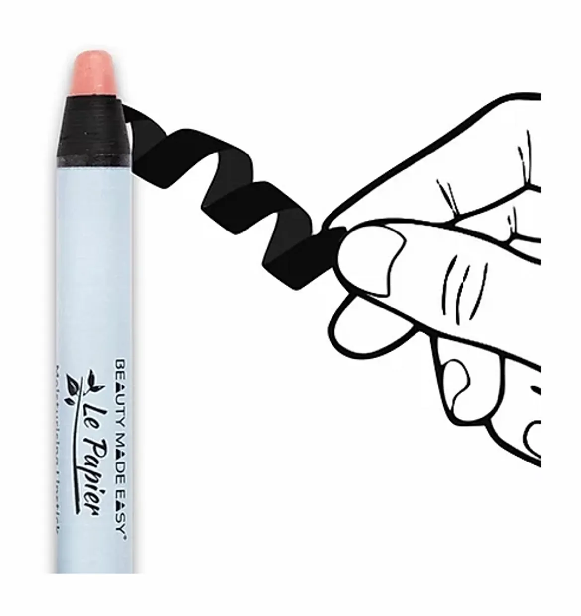 Voedende lipstick glossy nude Coral, plastic free - Le Papier