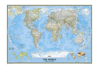 Magneetbord 84M Wereldkaart, politiek, 176 x 122 cm | National Geograp