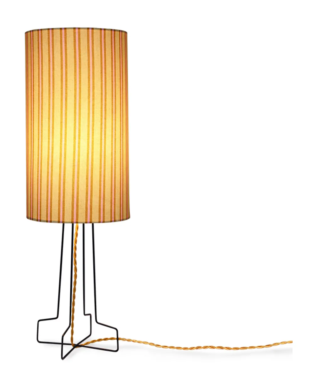 DORIS for HKLIVING: printed cylinder lamp shade stripes