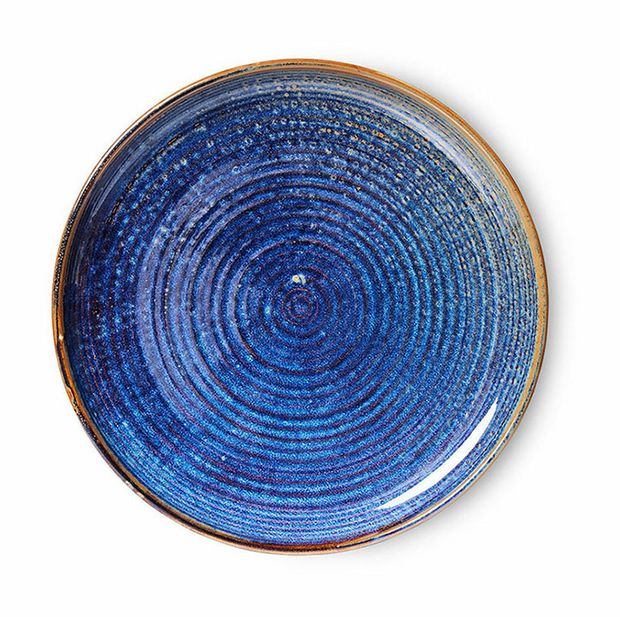 Chef ceramics: dinner plate, rustic blue