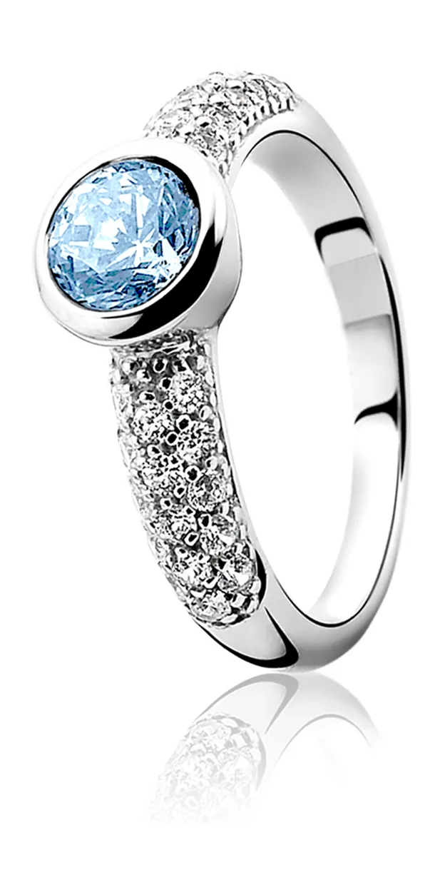 Zilveren ring blauw ZIR840B