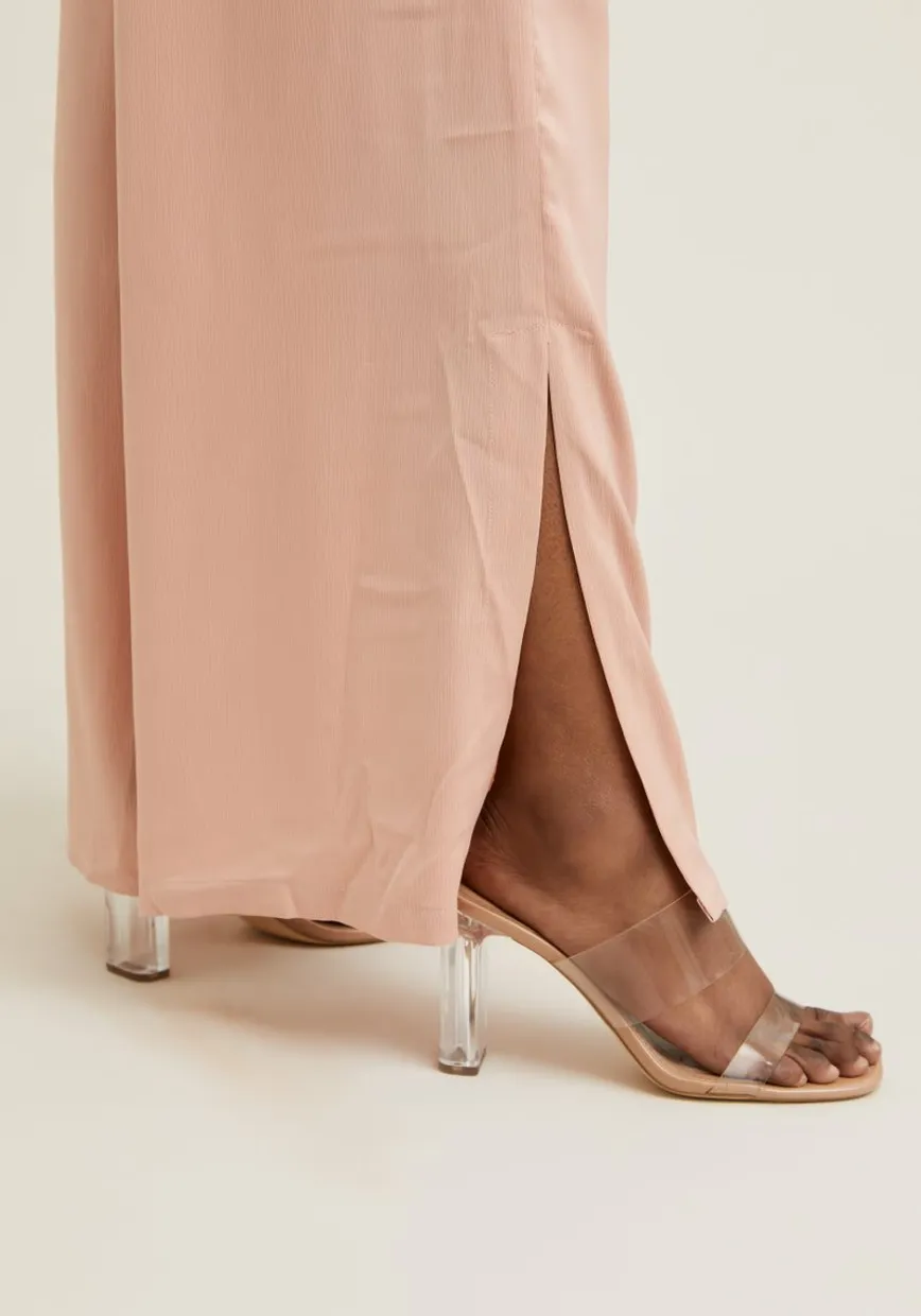 Teresa wide pants split pink