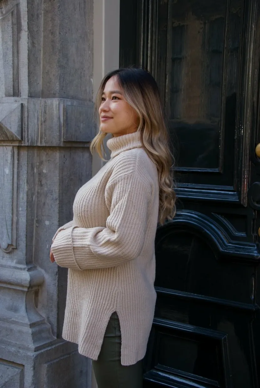 Mirabelle chunky knit beige