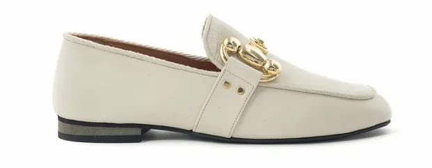 Babouche bit loafer off white