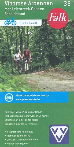Fietskaart 35 Vlaamse Ardennen met Leiestreek-oost en Scheldeland (met
