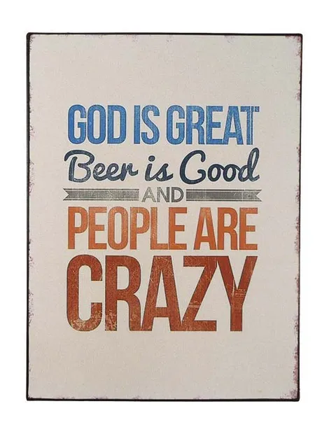 Tekstbord: "God is great"