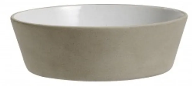 Matt Ceramic Bowl Large Light Grey (dishwasher safe)
