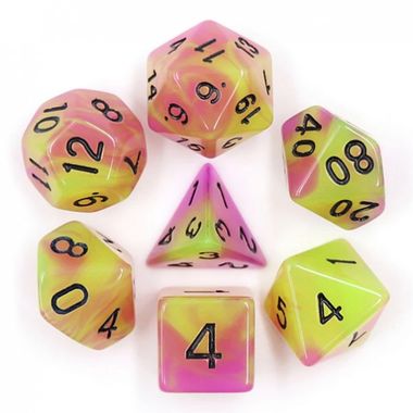 Glow in the Dark Tulip RPG Dice Set (7)
