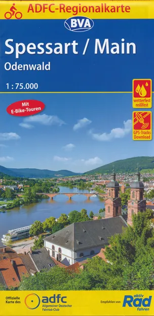 Fietskaart ADFC Regionalkarte Spessart - Main - Odenwald | BVA