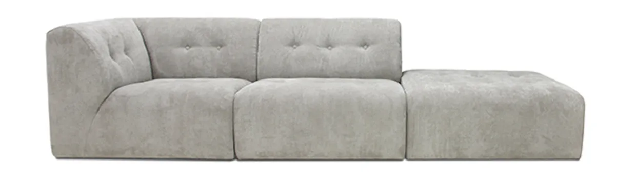 Vint couch: element hocker, corduroy rib, cream
