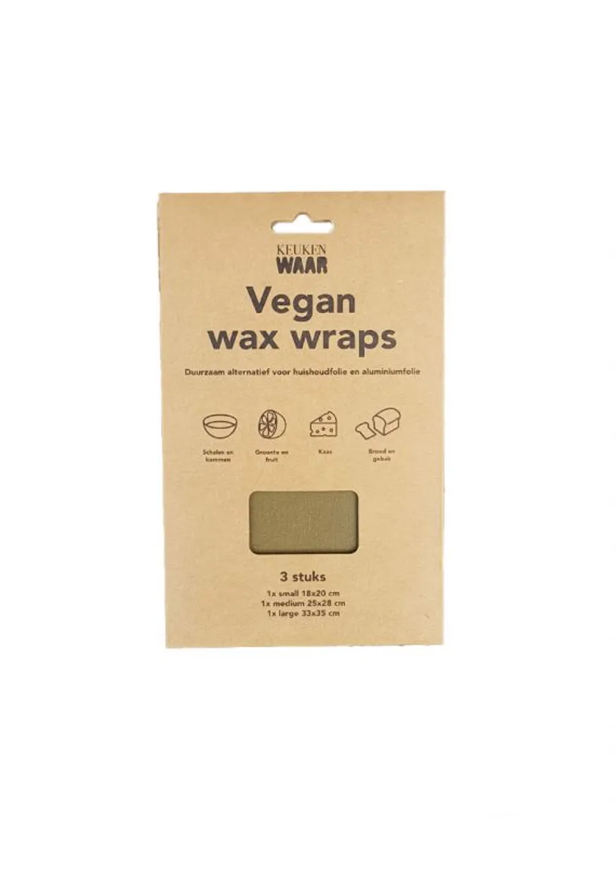 Wax Wraps Candelilla groen 3 stuks