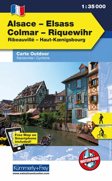 Wandelkaart 01 Outdoorkarte FR Elsass, Vogesen - Alsace / Elsass, Colm