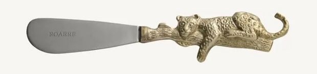 Leopard Butterknife brass details