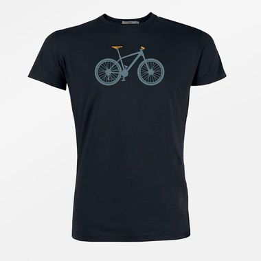 T-shirt zwart Mountain Bike bio katoen.