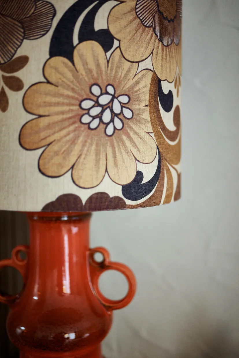 Lamp shade vintage flowers (ø52cm)