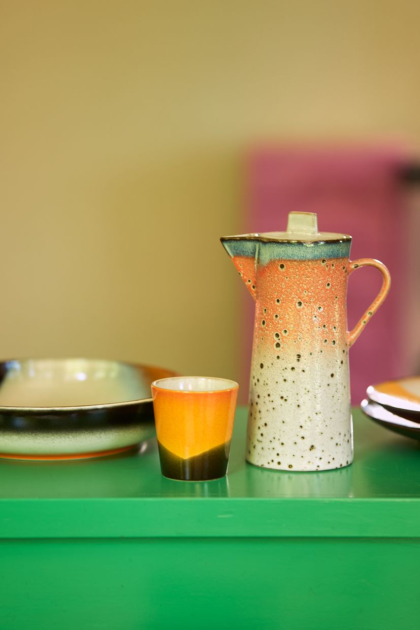 70s ceramics: coffee mug, Sunshine