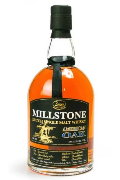 Millstone single  malt Nederlandse whisky 0,70 liter American  oak