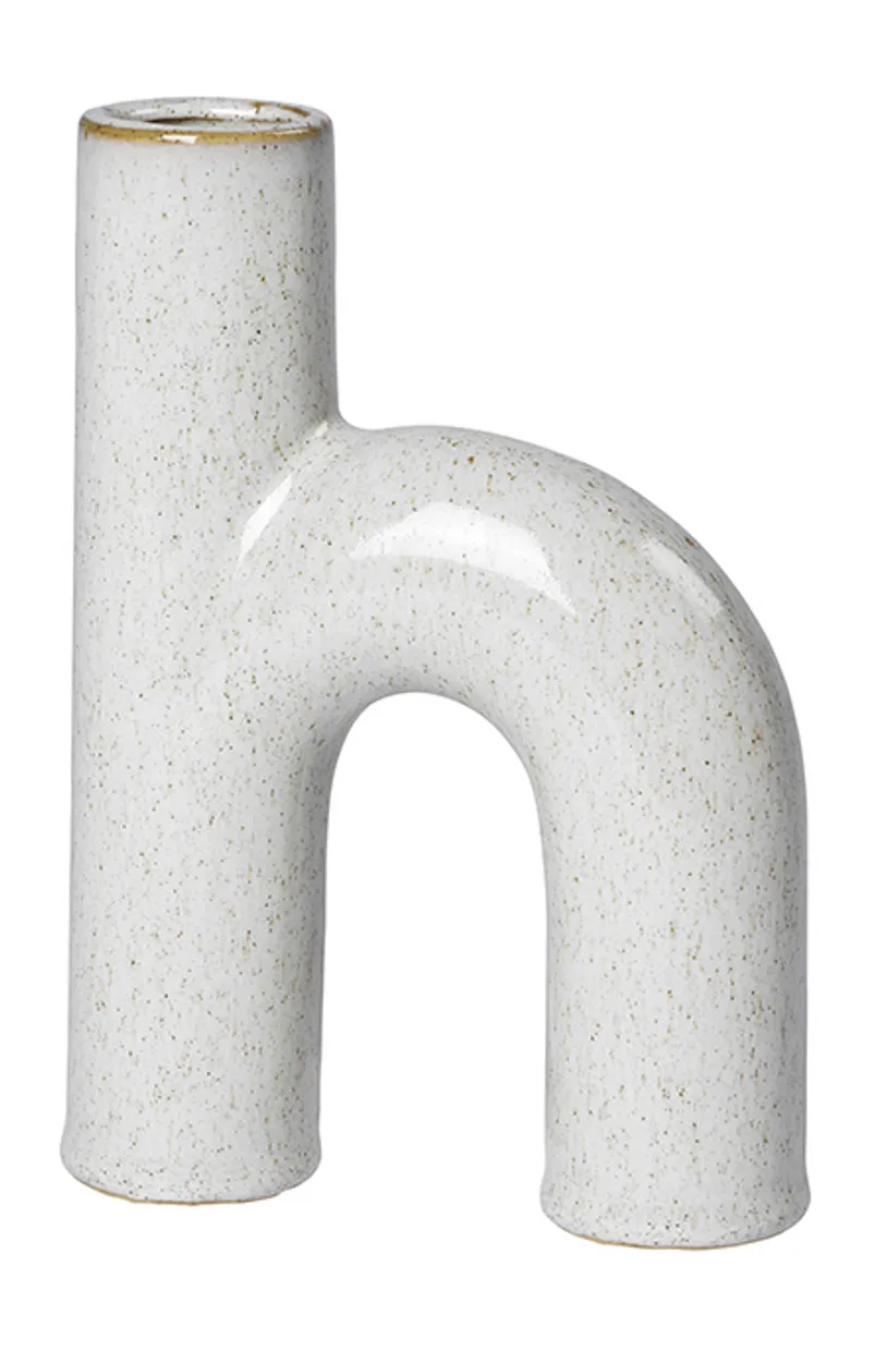 Vase Stoneware Portal Powder Clay Creme 13x4,5x19