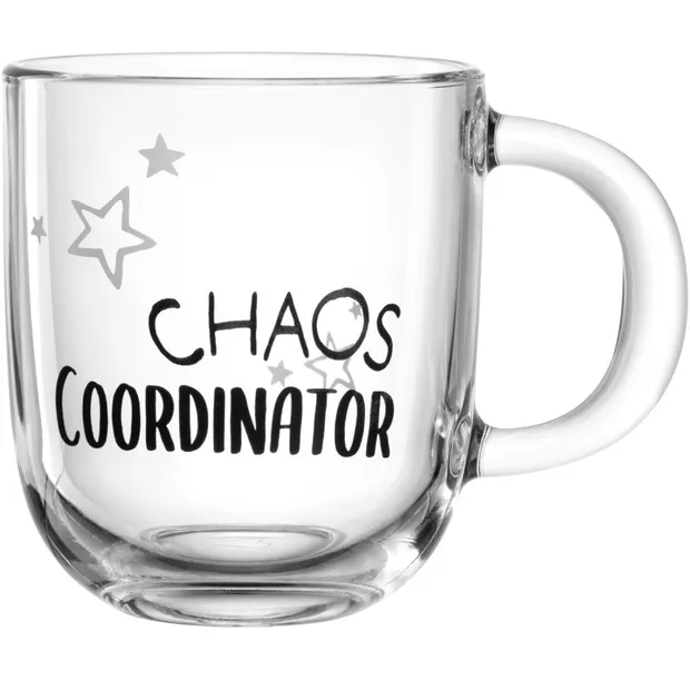 Koffieglas / theeglas 400ml - Chaos coördinator