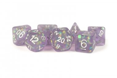 Resin Poly Dice Set: Icy Opal - Purple (7)