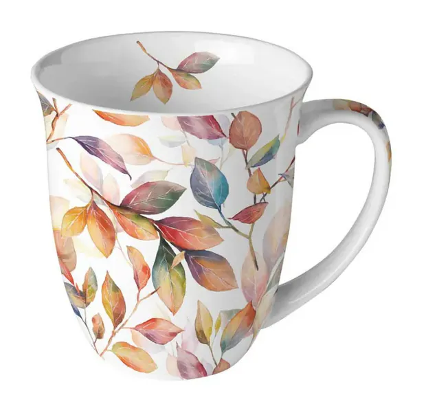 Beker met oor Colourful Leaves 0,4 liter