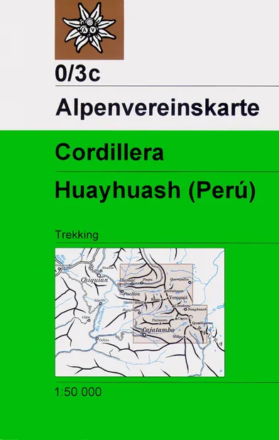 Wandelkaart 0/3c Alpenvereinskarte Cordillera - Huayhuash - Peru | Alp