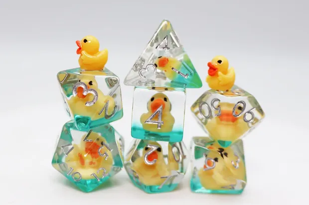 Rubber Duckie RPG Dobbelstenen Set (7)