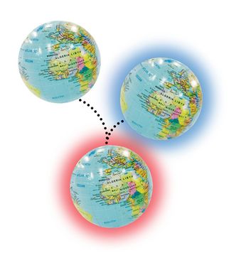 Opblaasbare wereldbol - globe met LED verlichting | MapStudio