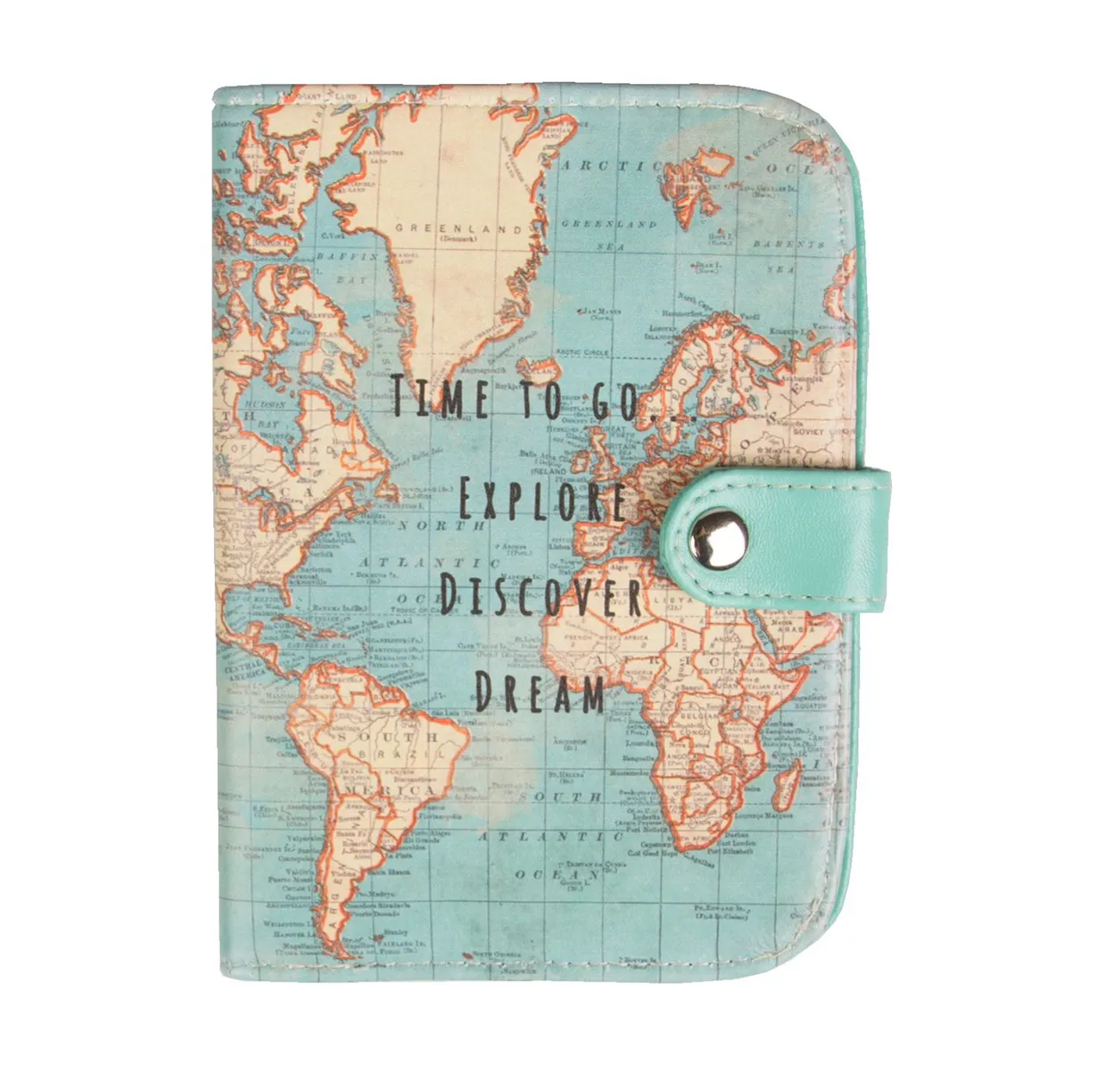 Paspoorthoesje met vintage wereldkaart | Sass & Belle