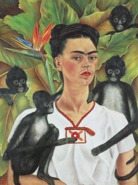 Puzzel: Self portrit with monkeys - Kahlo (1000)