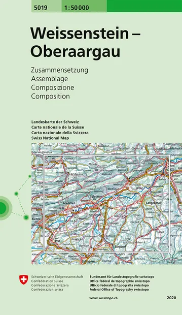 Wandelkaart - Topografische kaart 5019 Weissenstein - Oberaargau | Swi