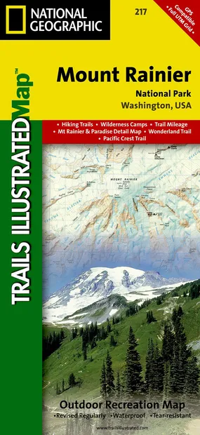 Wandelkaart - Topografische kaart 217 Mount Rainier National Park | Na