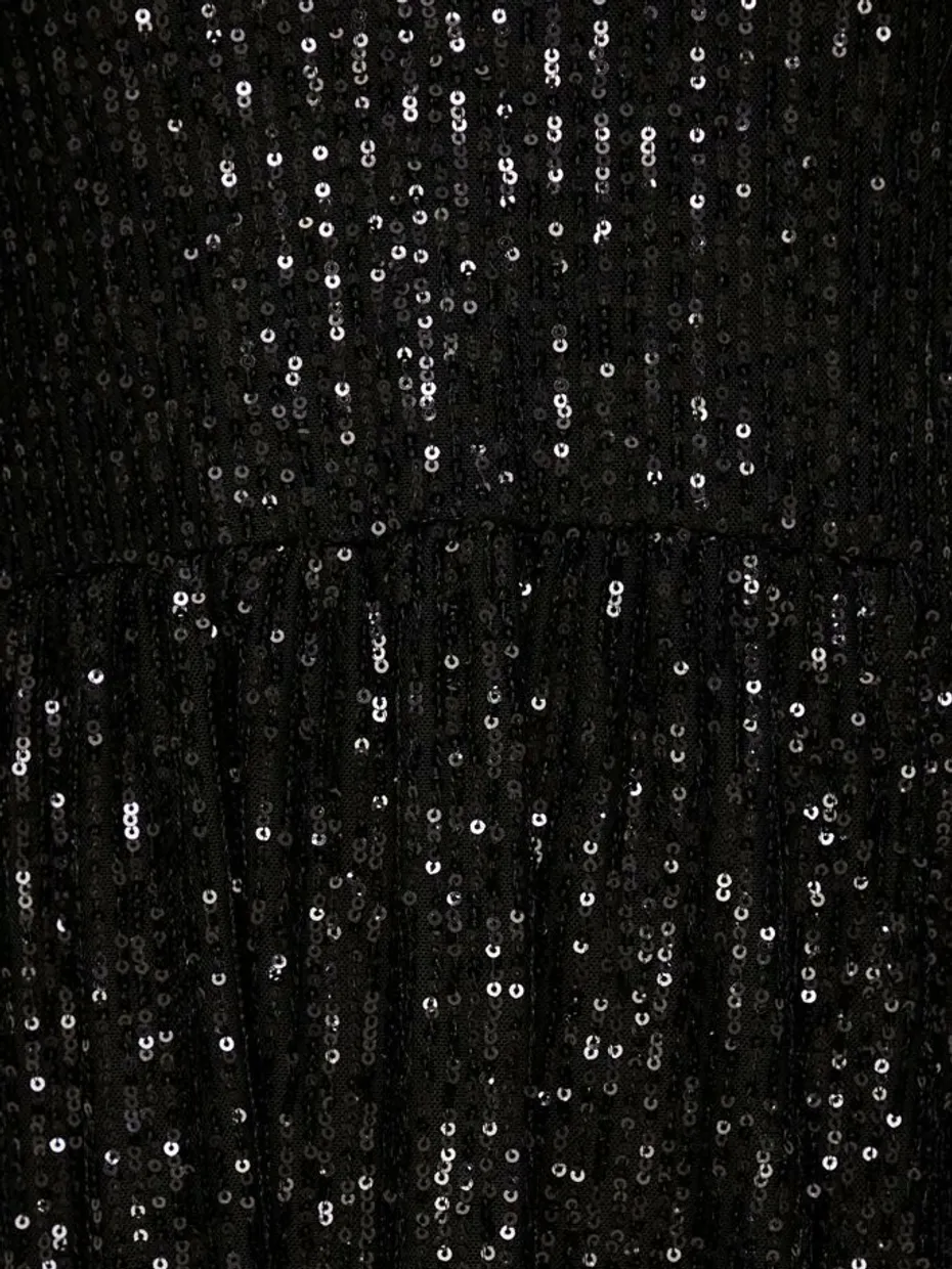 Glitter sequin dress black