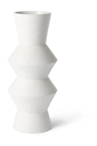 Speckled clay vase angular L