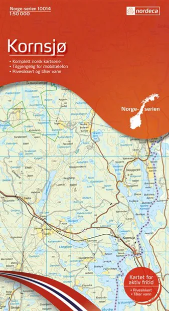 Wandelkaart - Topografische kaart 10014 Norge Serien Kornsjø | Nordeca