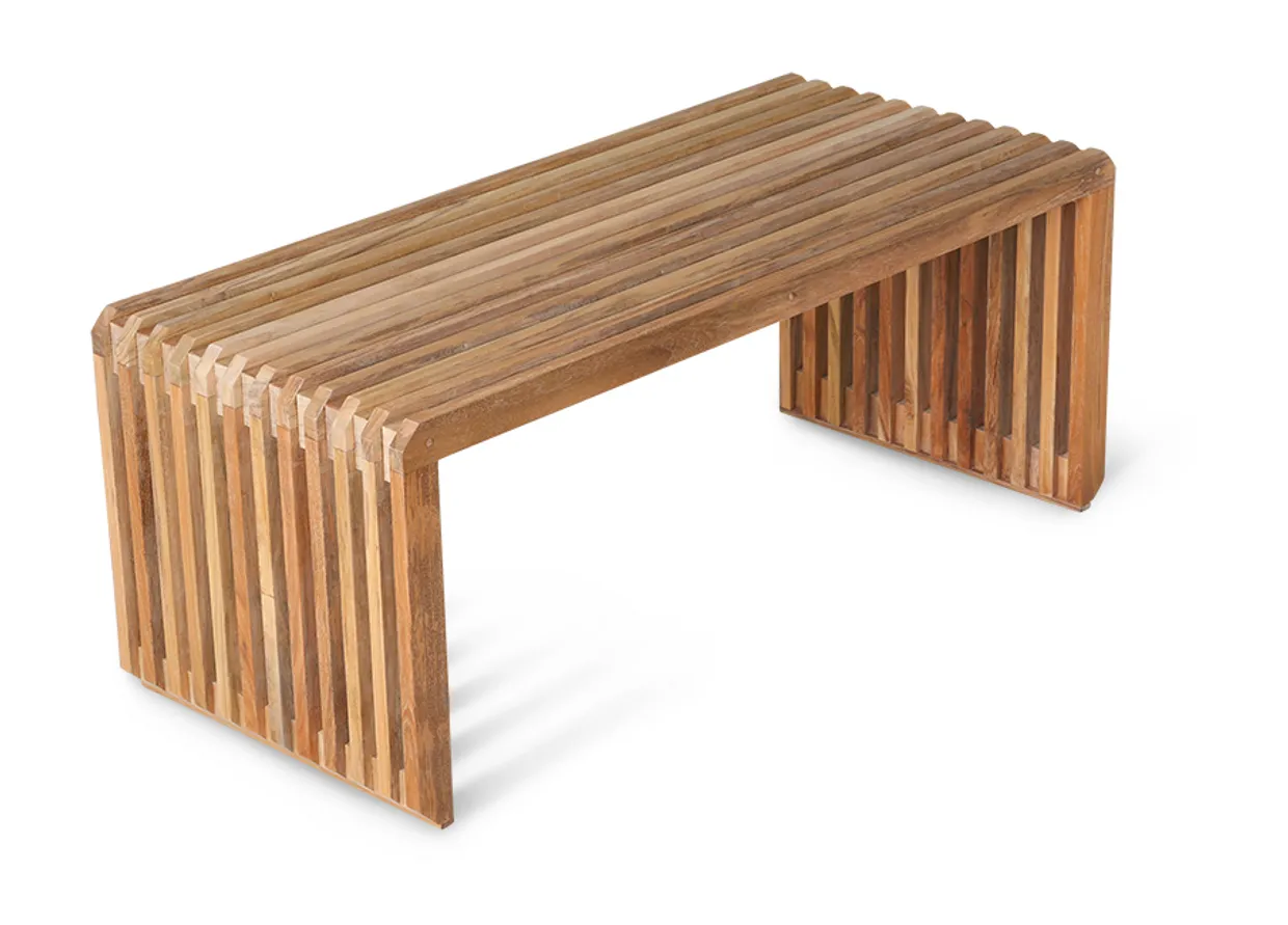 Slatted bench/element teak
