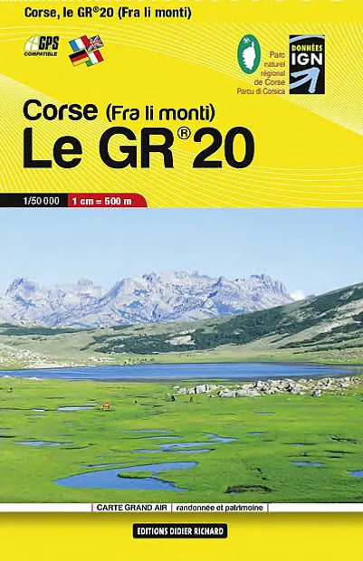 Wandelkaart Le GR 20  - Corsica | IGN - Institut Géographique National