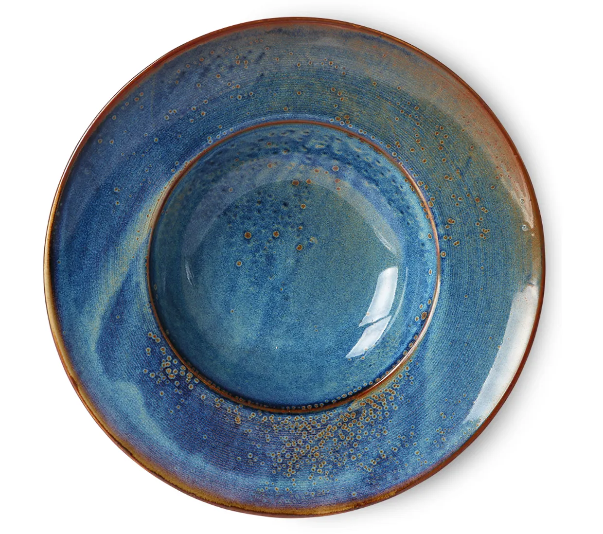 Chef ceramics: pasta plate rustic blue