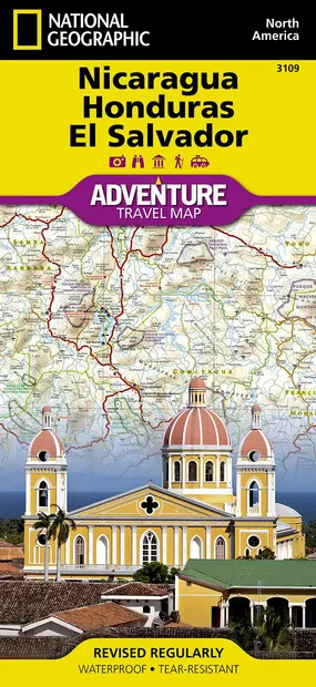 Wegenkaart - landkaart 3109 Adventure Map Nicaragua, Honduras , El Sal