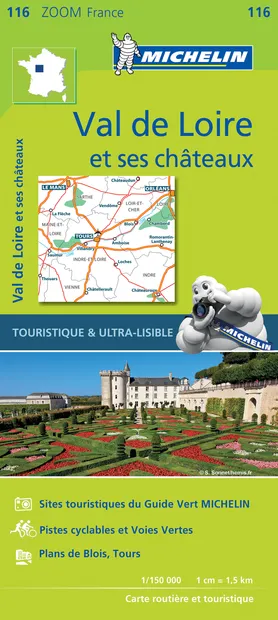 Wegenkaart - landkaart 116 Val De Loire Et Chateaux - Loire vallei en