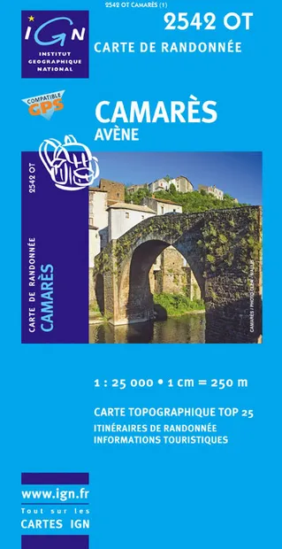 Wandelkaart - Topografische kaart 2542OT Camarès - Avène | IGN - Insti