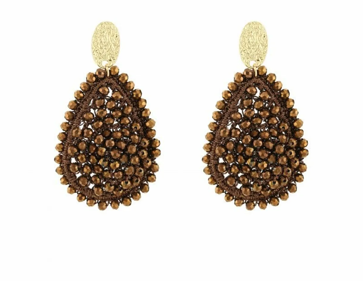 Glam earrings Bronze