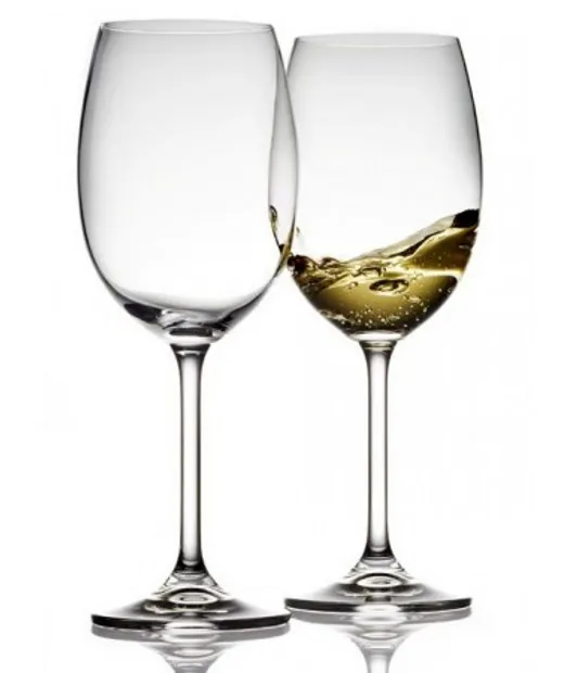 Set van 2 witte wijn glazen