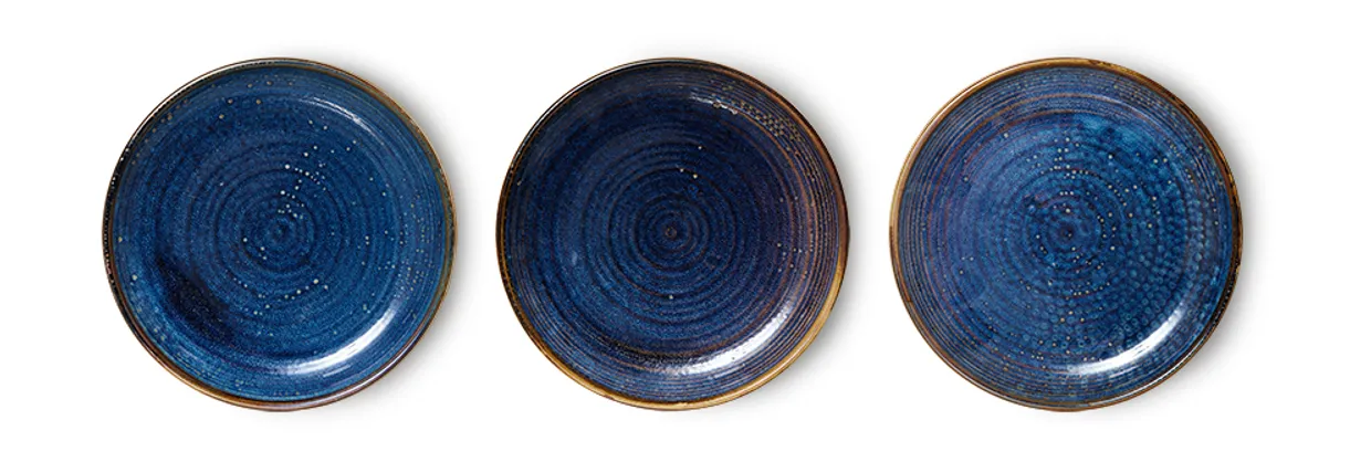 Chef ceramics: side plate, rustic blue